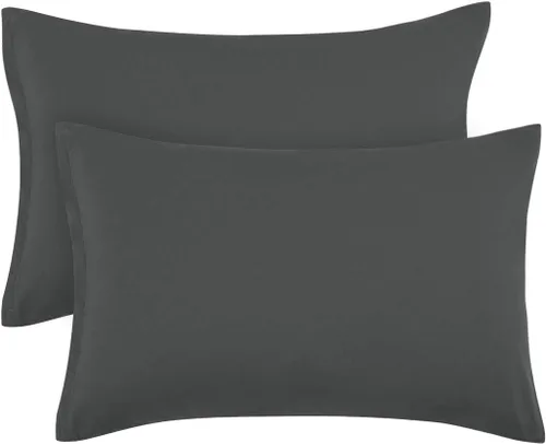 Vista 13 de PiccoCasa Fundas de almohada con cremallera, 100% microfibra cepillada de poliéster, juego de 2, fundas de almohada estándar suaves y cómodas