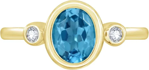 Vista 2 de Tienda Collection Gold Plated Sterling Silver Round-Shaped Amethyst and Infinite Elements Cubic Zirconia Textured Finish Ring