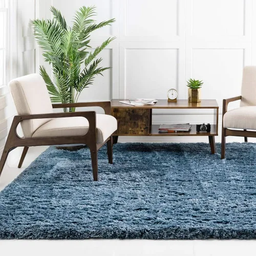 Vista 48 de Rugs.com - Alfombra de la colección Infinity, alfombra de pelo mullido sólida de 2 x 3 pies, color azul Egeo, perfecta para salas de estar