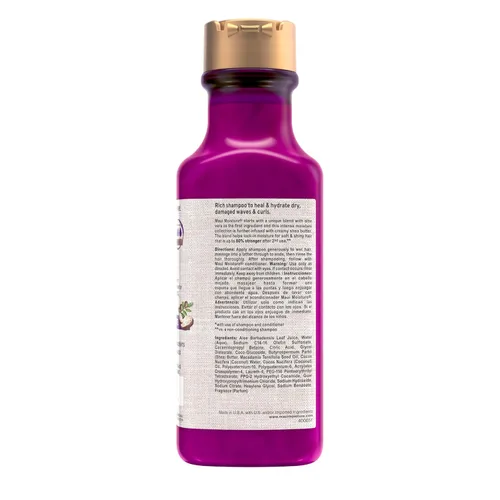 Vista 9 de Maui Moisture Heal & Hydrate + Shea Butter - Champú para reparar e hidratar profundamente el cabello rígido y rizado con aceites de coco y macademia.