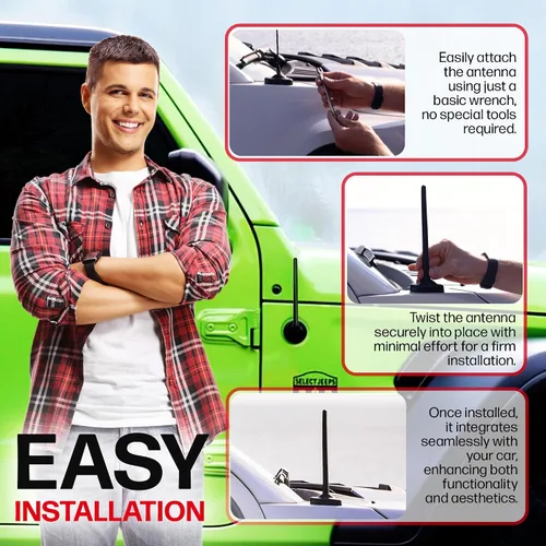 Vista 5 de AntennaMastsRus - Antena de repuesto compatible con Jeep Wrangler y Gladiator 2007-2020
