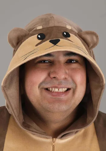 Vista 3 de Disfraz de Nutria para Adultos Talla Plus Multicolor