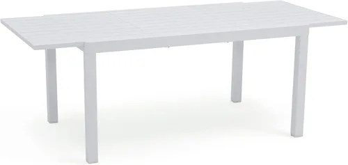 Vista 13 de Soleil Jardin Mesa de Comedor Extensible de Aluminio para Patio, 63" - 105", Mesa Rectangular Ajustable para Interiores y Exteriores con Superficie