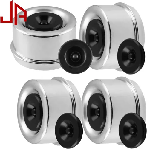 Vista 8 de Tapa antipolvo para rodamiento de remolque de 1.9 pulgadas con 8 tapones de goma - Cubiertas de grasa resistentes para la mayoría de ejes de 2.0 in