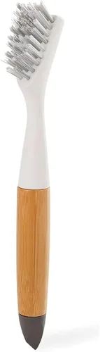 Vista 9 de Full Circle Micro Manager, cepillo de limpieza profunda para grietas, ducha y lechada, cerdas resistentes, mango de bambú sostenible, verde