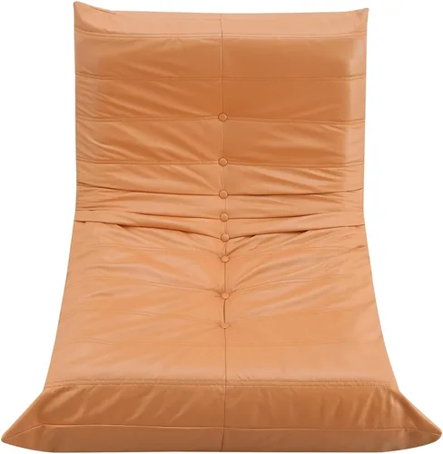 Vista 7 de Daesar Cómodo sofá perezoso de gran tamaño, moderno sillón sin brazos con respaldo retro de un solo asiento, sofá 100% relleno de esponja para sala
