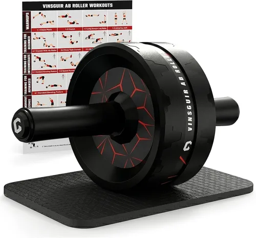 Vista 12 de VINSGUIR Ab Roller Wheel, Abs & Core Workout Equipment for Home Gym with Knee Pad Accessories, Abdominal Wheel for Full-body Strength Training