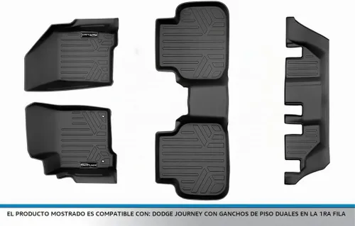 Vista 6 de MAXLINER - Juego de alfombrillas de ajuste personalizado de 3 filas compatibles con Dodge Journey 2010-2020