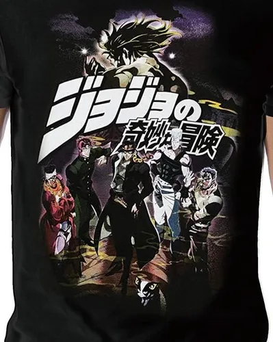 Vista 3 de Bioworld Jojos Bizzare Adventure - Camiseta de grupo 3 para hombre
