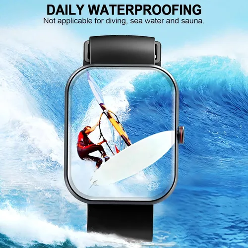 Vista 7 de Reloj inteligente para hombres y mujeres, rastreador de actividad física de 1.91 pulgadas con respuesta/hacer llamadas, IP68 impermeable, más de 110