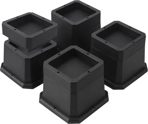 Vista 13 de BTSD-home Elevadores de cama de 1 pulgada resistentes para muebles, para sofá, mesa y silla, color negro, paquete de 4
