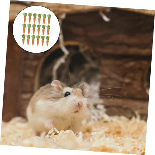 Vista 9 de 18 Pack Bunny Hamster Carrot Chew Toys for Dental Wear