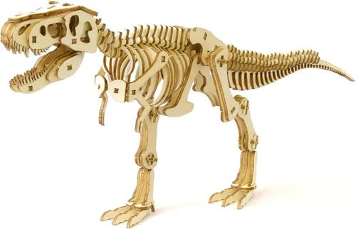 Vista 10 de Rompecabezas 3D de dinosaurio de madera Stegosaurus - Divertidos kits de manualidades de madera para manualidades, regalo ideal para cumpleaños