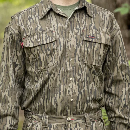 Vista 4 de Mossy Oak Unisex-Adult Men's Long Sleeve Camo Hunting Shirts Cotton Mill