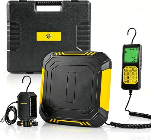 Vista 8 de Báscula de refrigerante 110 libras HVAC Freon Scale Pantalla LCD Ultra-Grande Escala de carga electrónica de refrigerante de alta precisión