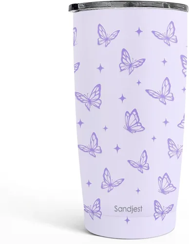 Vista 13 de SANDJEST Vaso Térmico de Abeja 20oz con Dibujos de Joyería, Vasos Térmicos Aislados de Acero Inoxidable, Regalos para Mujeres y Niñas, Taza de Café