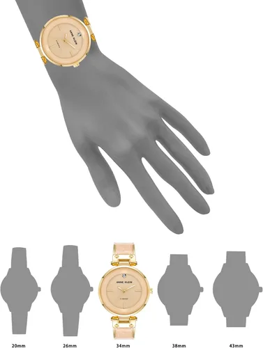 Vista 4 de Anne Klein Reloj de pulsera con esfera de diamantes genuinos