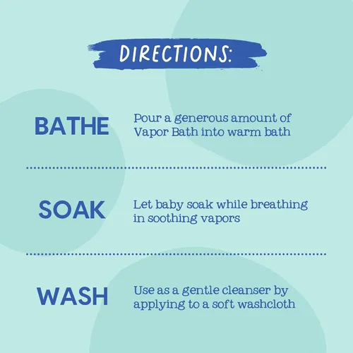 Vista 5 de Oilogic Baño de vapor de aceite esencial para la nariz y la tos congestionada para bebés y niños pequeños, esenciales suaves para el baño del bebé