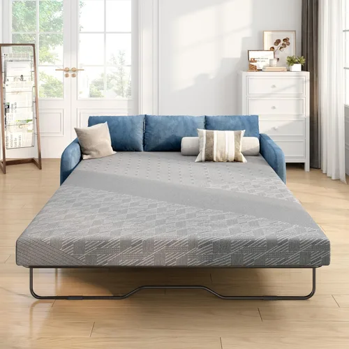 Vista 11 de Colchón tamaño individual de 8 pulgadas, colchón con espuma viscoelástica de gel y resortes ensacados, parte superior europea de firmeza media, Negro