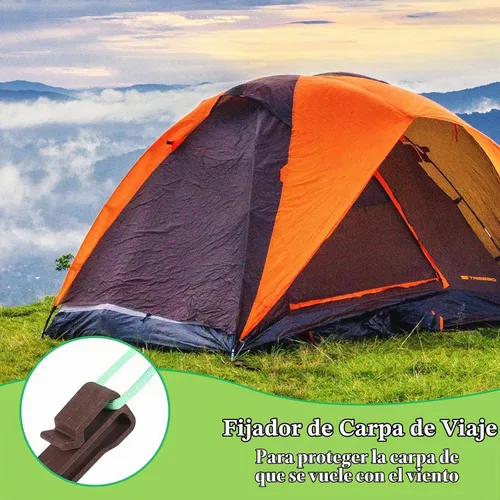 Vista 5 de Paquete de 30 estacas de jardín de 10 pulgadas, estacas de plástico resistentes para carpa, estacas de anclaje para bordes, terrazas, tablas Marrón