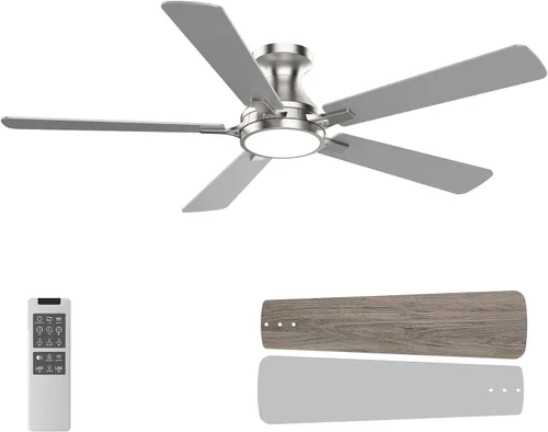 Vista 19 de OPONL 42 inch Low Profile Ceiling fan with Light and Remote Control Negro