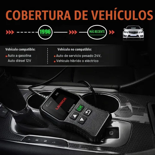 Vista 5 de LAUNCH Lector de código de falla del motor del escáner OBD2, lector de código CR319, herramienta de escaneo de diagnóstico CAN soporta búsqueda DTC