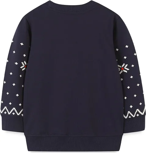 Vista 2 de Bumeex Sudadera de manga larga con cuello redondo de algodón para bebé niño pequeño 1-7T