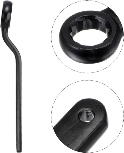 Vista 4 de UXCELL Llave de impacto de extremo de caja compensada de 27mm tipo anillo - Llave de cabeza única de acero de alta resistencia con mango extendido