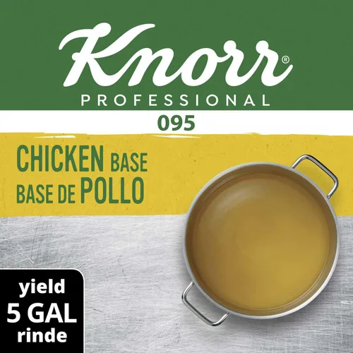 Vista 5 de Knorr Professional 095 Base de caldo de pollo baja en sodio, sin gluten, sin MSG añadido, 0.00 oz de grasa trans, 1 libra, paquete de 12