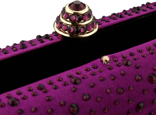Vista 6 de Vistatroy Bolso de noche para mujer con diamantes de imitación brillantes para boda fiesta de noche bolso de mano con cadena bolso cruzado de hombro