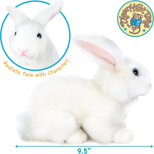 Vista 2 de TigerHart Wren The White Rabbit - Peluche de 10 pulgadas