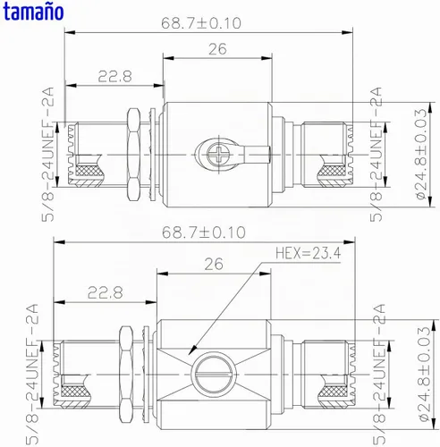 Vista 6 de Protector contra sobretensiones relámpago UHF PL-259 Socket PL259 Socket (UHF hembra) a zócalo SO239 (UHF hembra) mamparo para radio CB