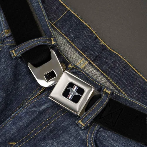 Vista 2 de Buckle-Down Cinturón de seguridad - Negro - 1.0" de ancho - 20-36 pulgadas de largo