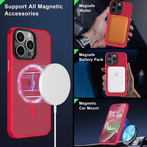 Vista 591 de MOCCA - Funda magnética resistente para iPhone XR de 6.1 pulgadas, compatible con MagSafe, funda con protección contra caídas de grado militar