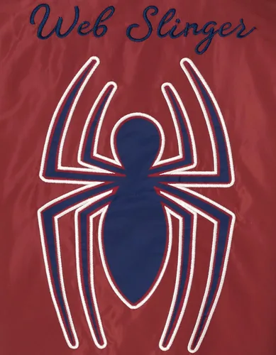Vista 5 de Marvel Vengadores Spider-Man Varsity Bomber Chaqueta de niño a niño grande