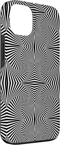 Vista 3 de Funda de arte óptico abstracto hipnotizante con diseño retorcido para iPhone 13