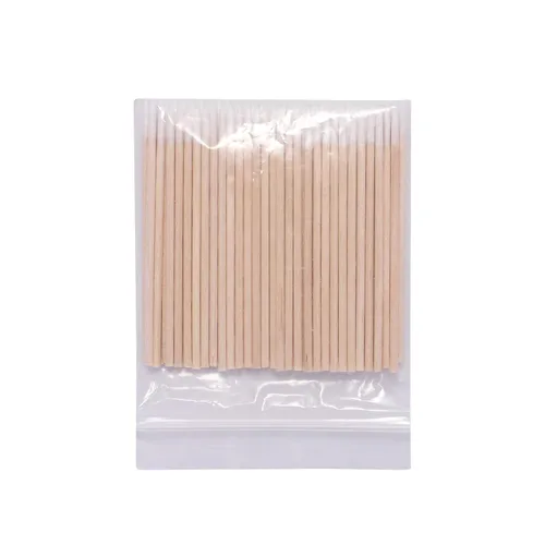 Vista 8 de 1200 Uds. Uñas de madera de algodón hisopo de limpieza de 2.8 in Microbrush pestañas Sticks Tip Ear Toothpick Maquillaje Palillos de cejas Pegamento