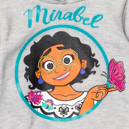 Vista 6 de Disney Encanto Mirabel - Sudadera con capucha de forro polar para niñas pequeñas y grandes