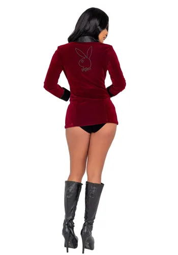 Vista 2 de Disfraz de Chaqueta de Smoking para Mujer Playboy Multicolor