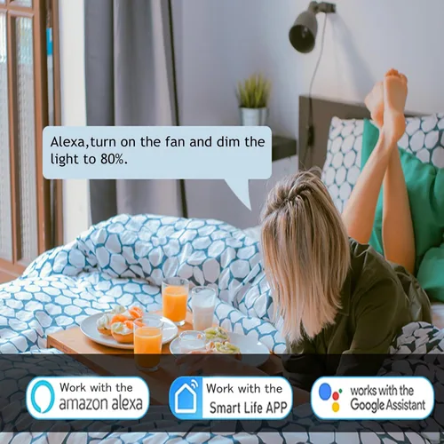 Vista 6 de Hunter - Kit de control remoto para ventilador de techo, compatible con Alexa, Google Assistant y la aplicación Smart Life