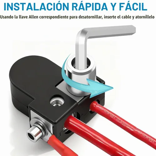 Vista 6 de Conectores de terminal de batería, terminales universales de batería de automóvil con collares adaptadores, conectores de batería para salidas