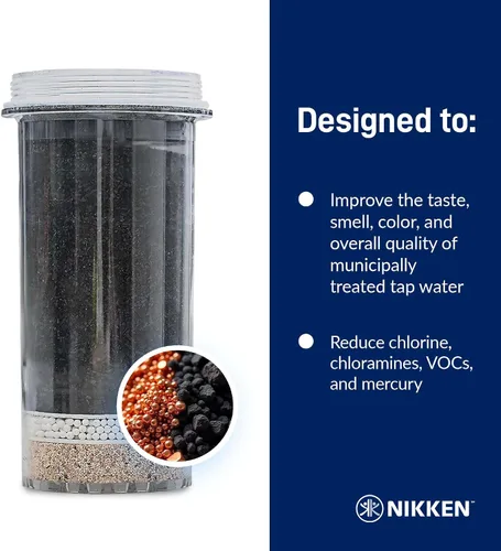 Vista 5 de Nikken Aqua Pour 1 cartucho de filtro - 1361, repuesto avanzado para sistema purificador de filtro de agua por gravedad 1360, sistema de agua PiMag