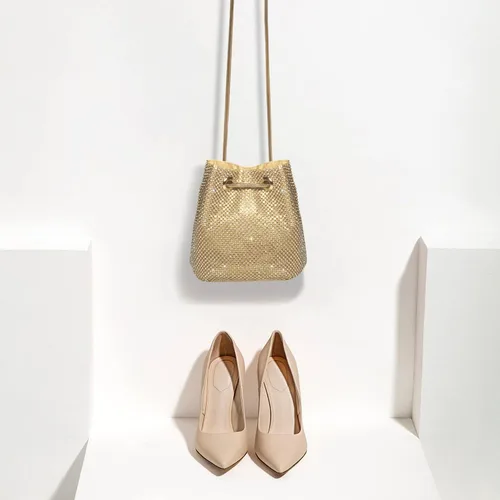 Vista 7 de AOYUNHUI Hand Bags Purses for Women Rhinestone Hobo Bag for Women Clutch Purses for Women for Wedding Reception Prom Reunion