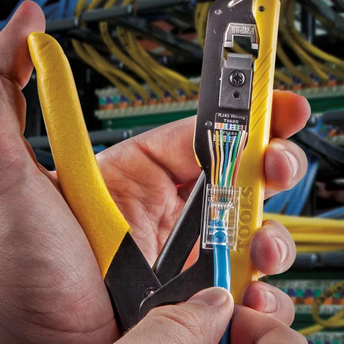 Vista 9 de Klein Tools 80085 VDV Kit de prueba de cables LAN y alambre para enchufes de datos modulares Klein Pass-THU RJ45, 6 piezas