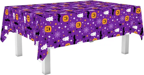Vista 9 de Grandipity Mantel de plástico desechable de calidad prémium para fiestas con temática de globos de cumpleaños, 1 paquete, 54 x 108 pulgadas, mantel