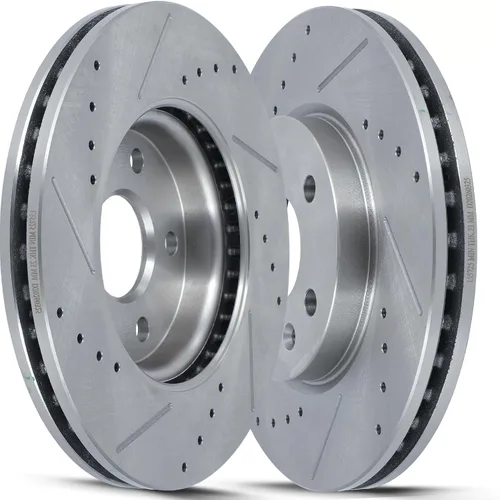 Vista 36 de SCITOO Rotores de freno trasero para Honda para CR-V 2002-2004 Frenos de disco perforados y ranurados Rotores de reemplazo: 31304