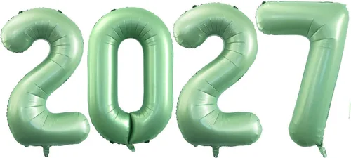 Vista 42 de GOER Globos de papel de aluminio 2026 para fiesta de Año Nuevo, suministros de fiesta, decoraciones de graduación (negro, 16 pulgadas)
