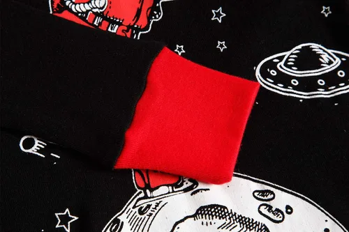 Vista 4 de Little bety - Pijama navideño para niños 100% algodón, diseño de manga larga
