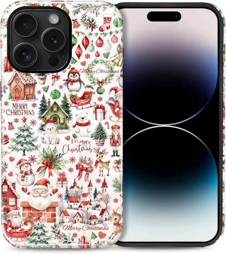 Vista 84 de Funda para iPhone 13 iPhone 14, a prueba de golpes, funda protectora híbrida de 2 capas, doble protección contra caídas, antiarañazos, diseño Rojo