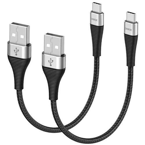 Vista 9 de Cable corto USB C, cable USB C a USB C de 100 W, cable de carga rápida de 1 Negro